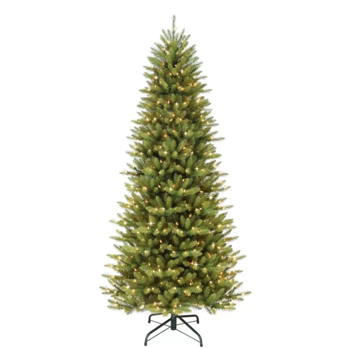 Puleo International 12' Slim Franklin Fir Artificial Christmas Tree - 1200 Clear Lights