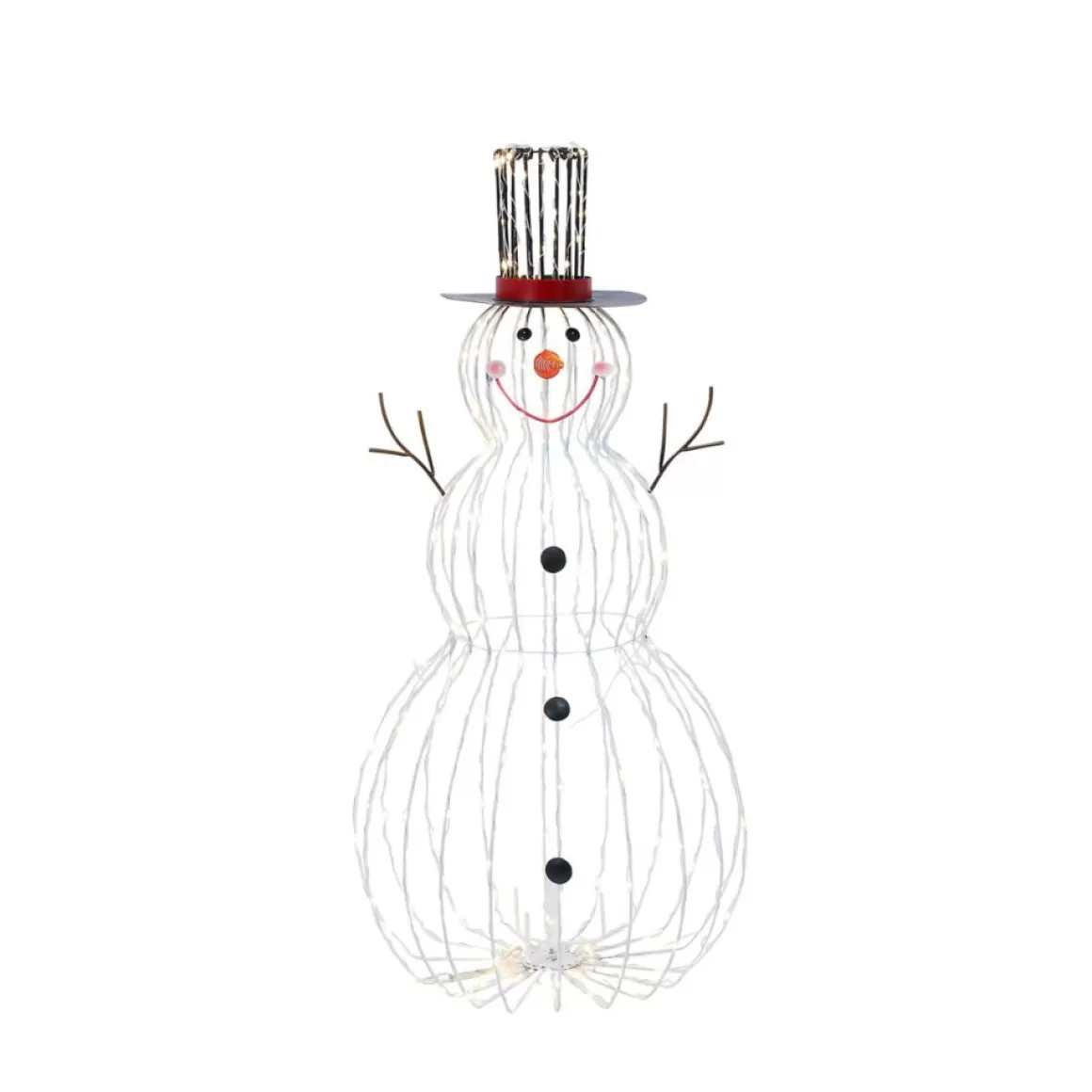 Gerson 33-Inch Electric Metal Snowman Outdoor Decor With Remote Feature