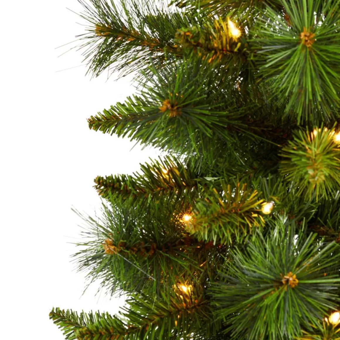 Nearly Natural 3 Ft. New Haven Pine Artificial Christmas Tree With 50 Warm White Led Lights And 93 Bendable Branche