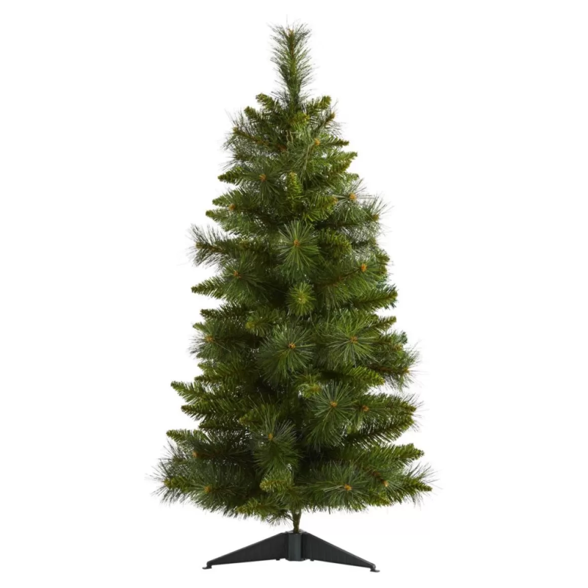 Nearly Natural 3 Ft. New Haven Pine Artificial Christmas Tree With 50 Warm White Led Lights And 93 Bendable Branche