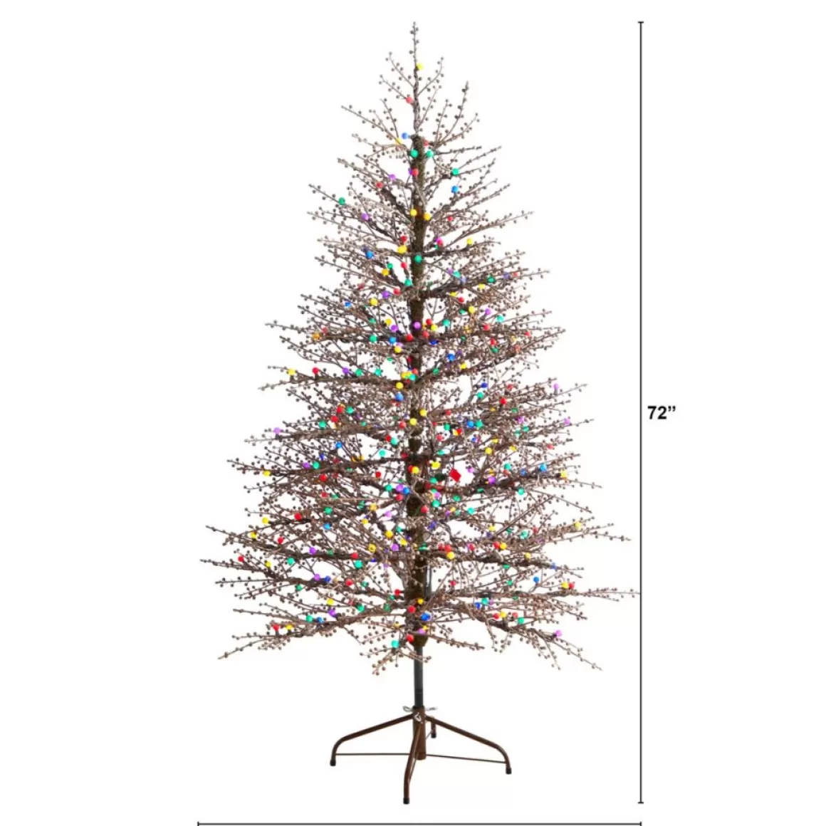 Nearly Natural 6' Frosted Berry Twig Christmas Tree With 350 Lights