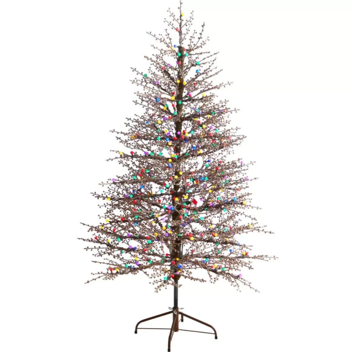 Nearly Natural 6' Frosted Berry Twig Christmas Tree With 350 Lights