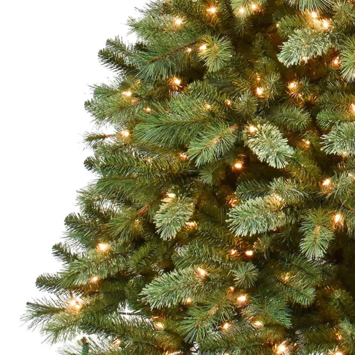 Puleo International 7.5' Pre-Lit Teton Pine Artificial Christmas Tree - 600 Clear Lights