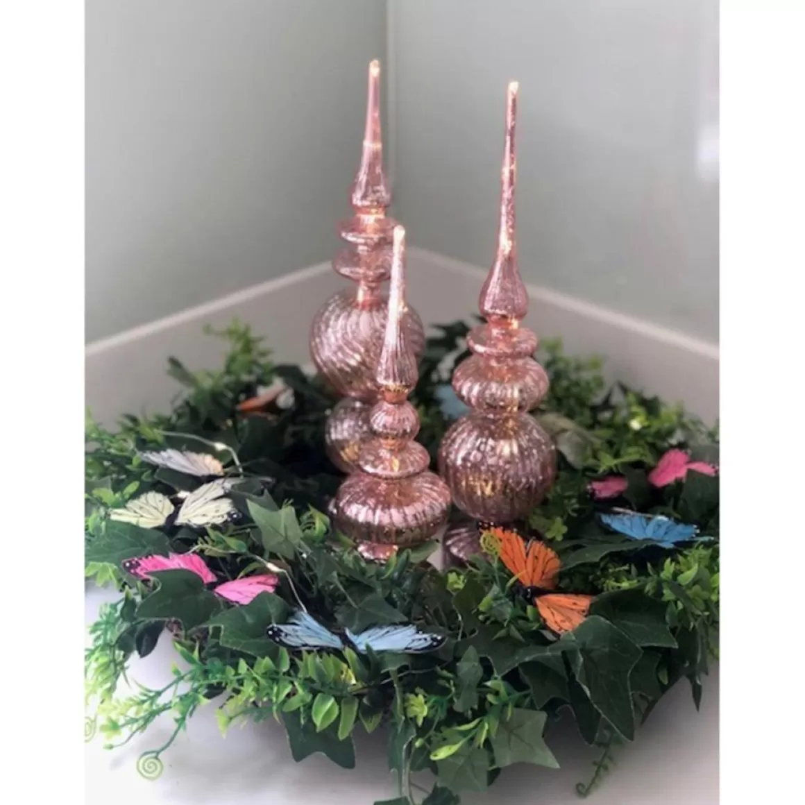 Alison at Home Illuminated Glass Finials With Timers 3-Piece Set
