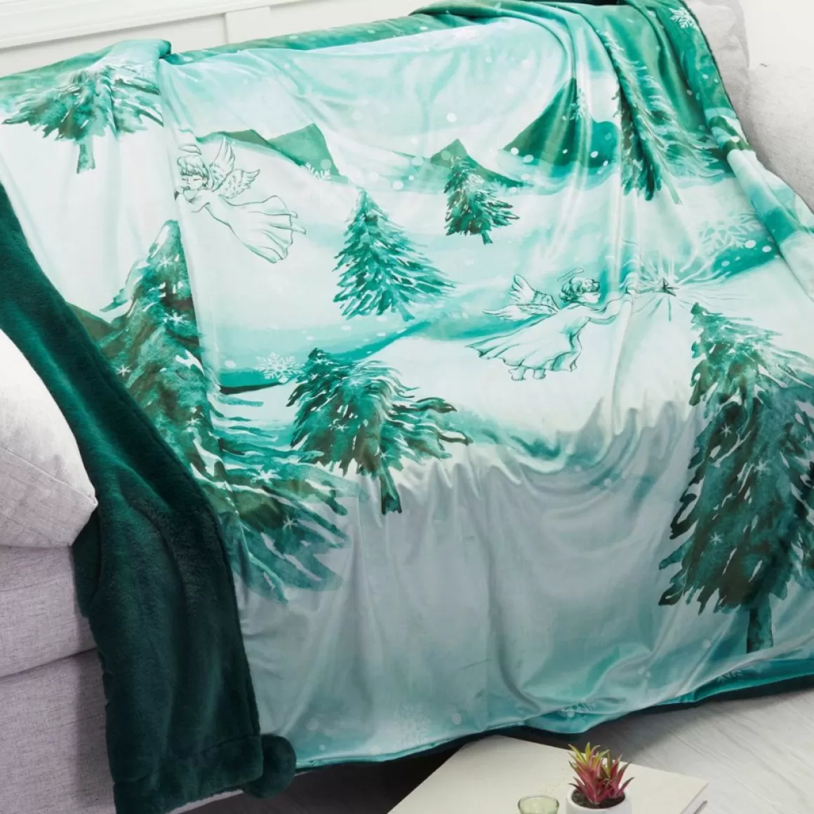 august & leo As Is Oversized Faux Fur Angelic Winter Throw