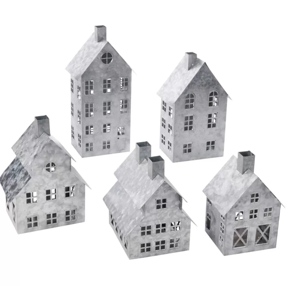 Emryn House As Is 5Pc Farmhouse Village Set With String Lights