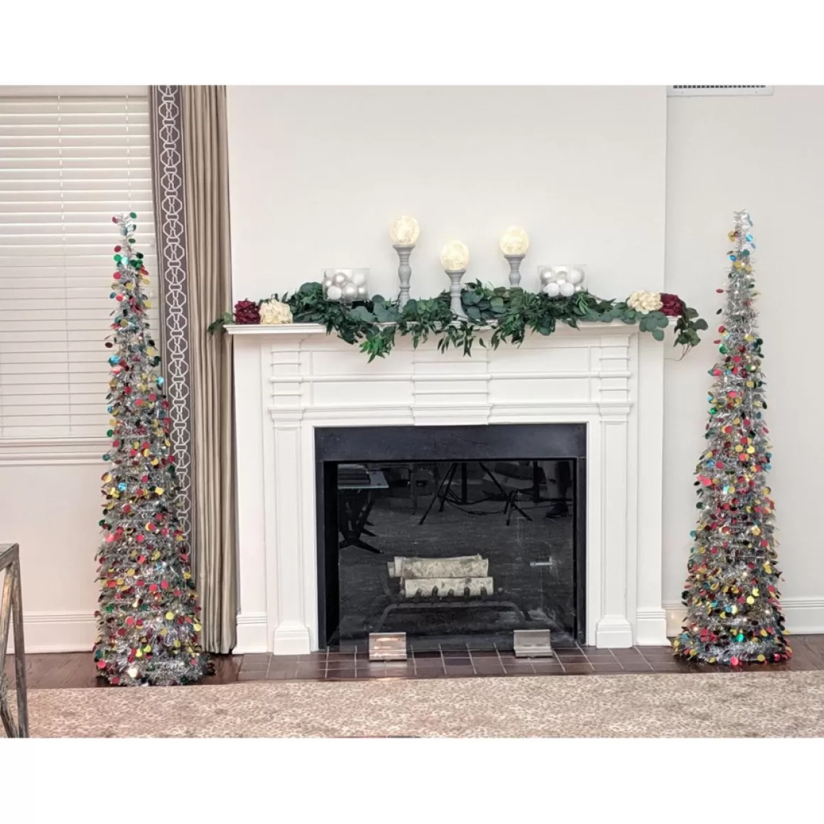Winter Lane As Is 6' Illuminated Slim Tinsel Pop-Up Christmas Tree