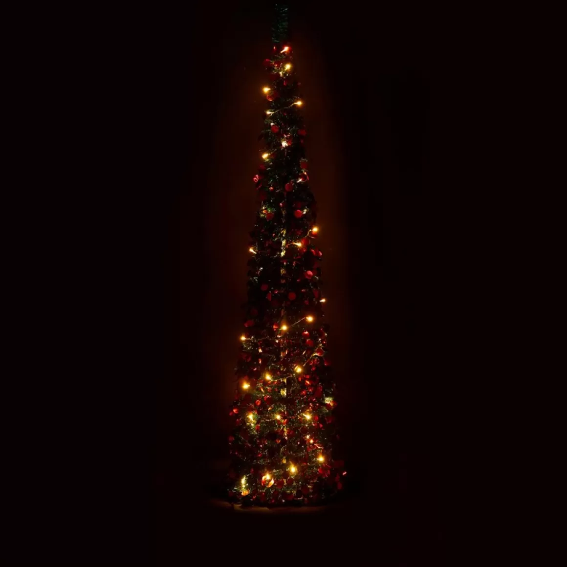 Winter Lane As Is 6' Illuminated Slim Tinsel Pop-Up Christmas Tree
