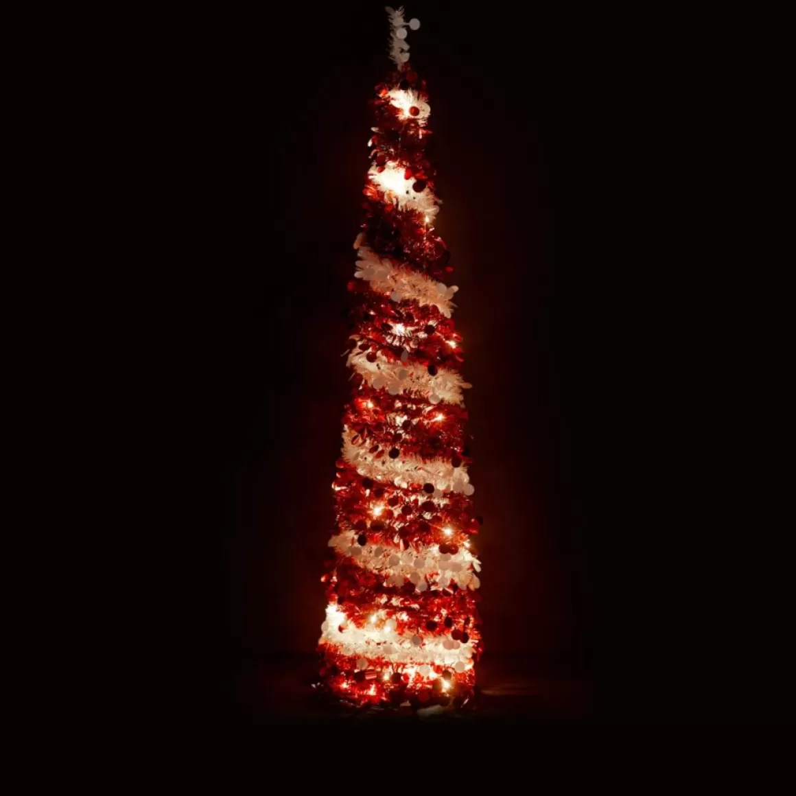 Winter Lane As Is 6' Illuminated Slim Tinsel Pop-Up Christmas Tree