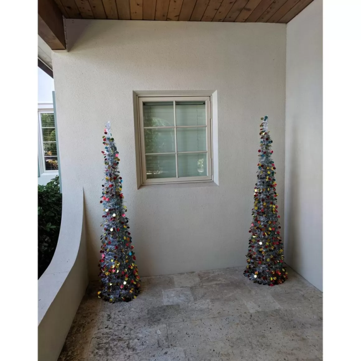 Winter Lane As Is 6' Illuminated Slim Tinsel Pop-Up Christmas Tree