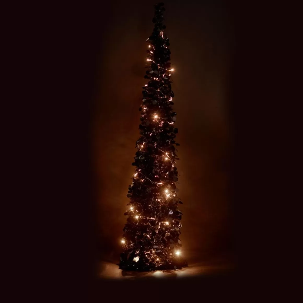 Winter Lane As Is 6' Illuminated Slim Tinsel Pop-Up Christmas Tree