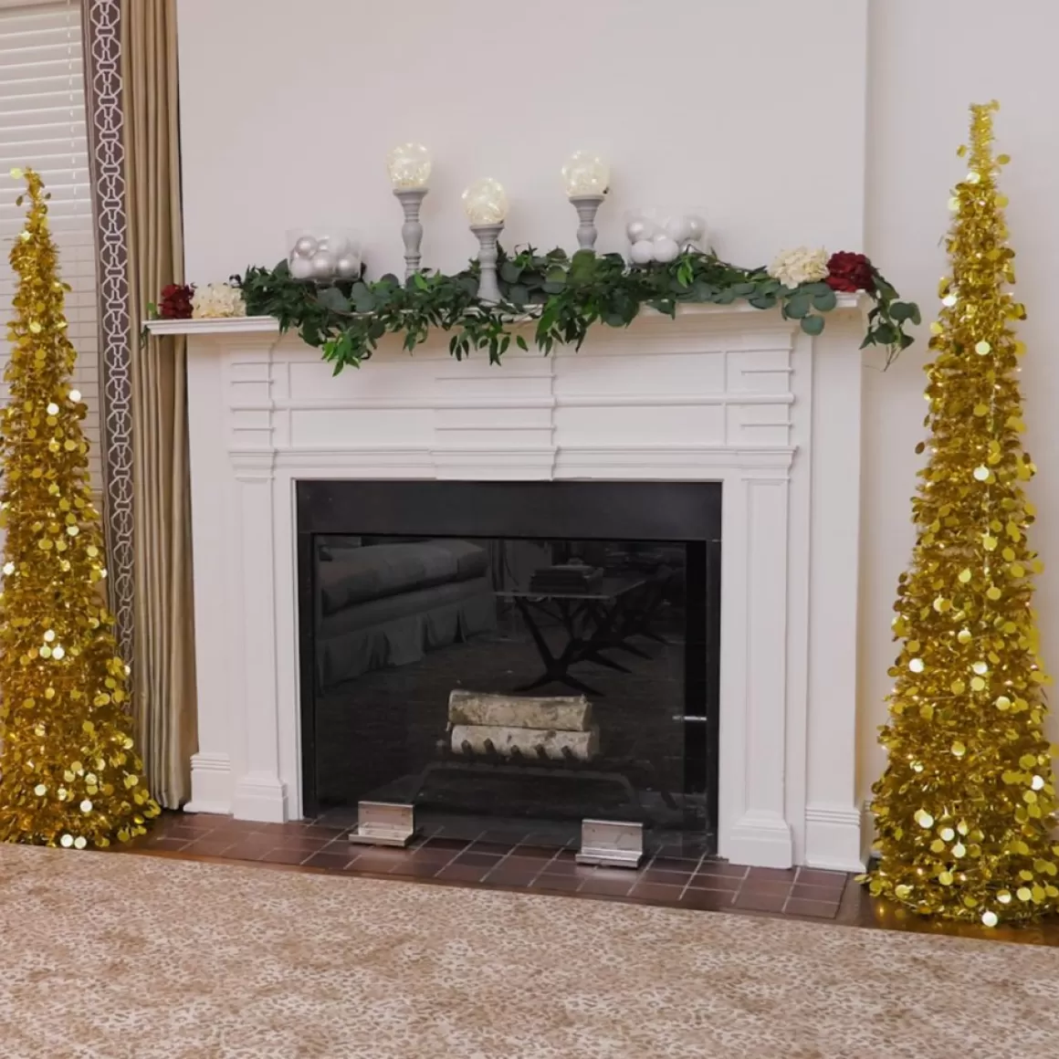 Winter Lane As Is 6' Illuminated Slim Tinsel Pop-Up Christmas Tree