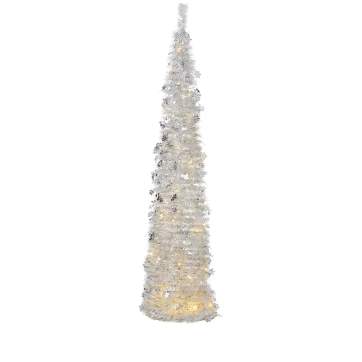 Winter Lane As Is 6' Illuminated Slim Tinsel Pop-Up Christmas Tree