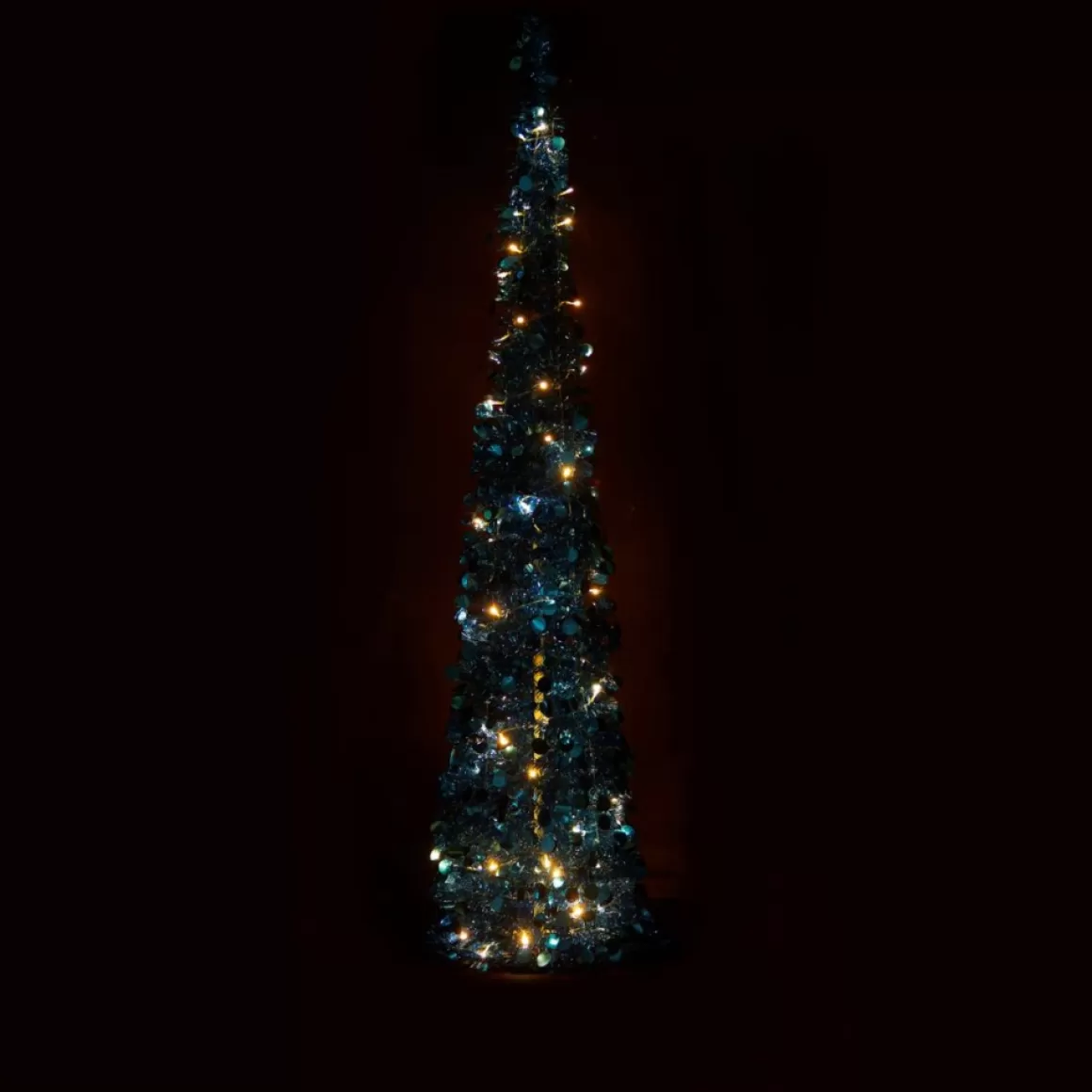 Winter Lane As Is 6' Illuminated Slim Tinsel Pop-Up Christmas Tree