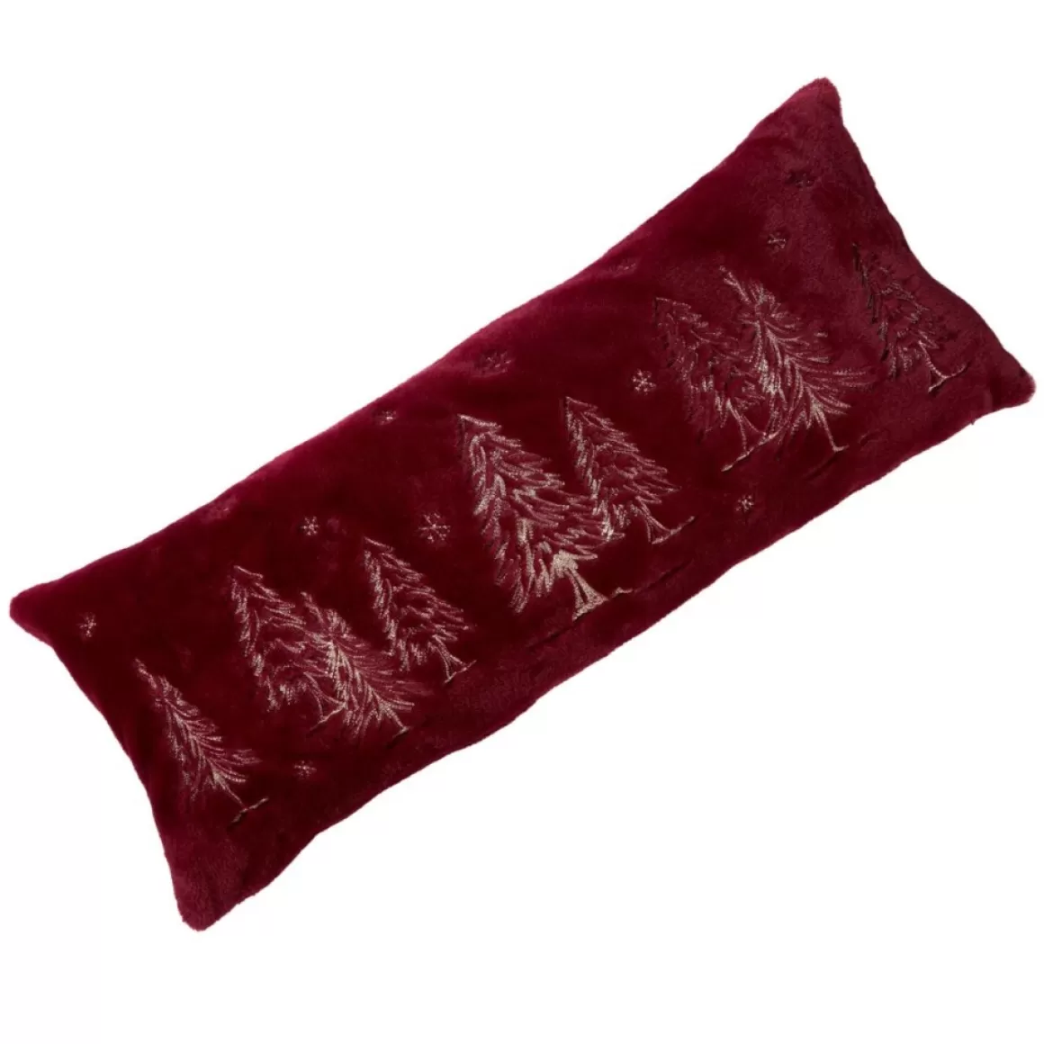 august & leo Faux Fur Embroidered Winter Forest Pillow