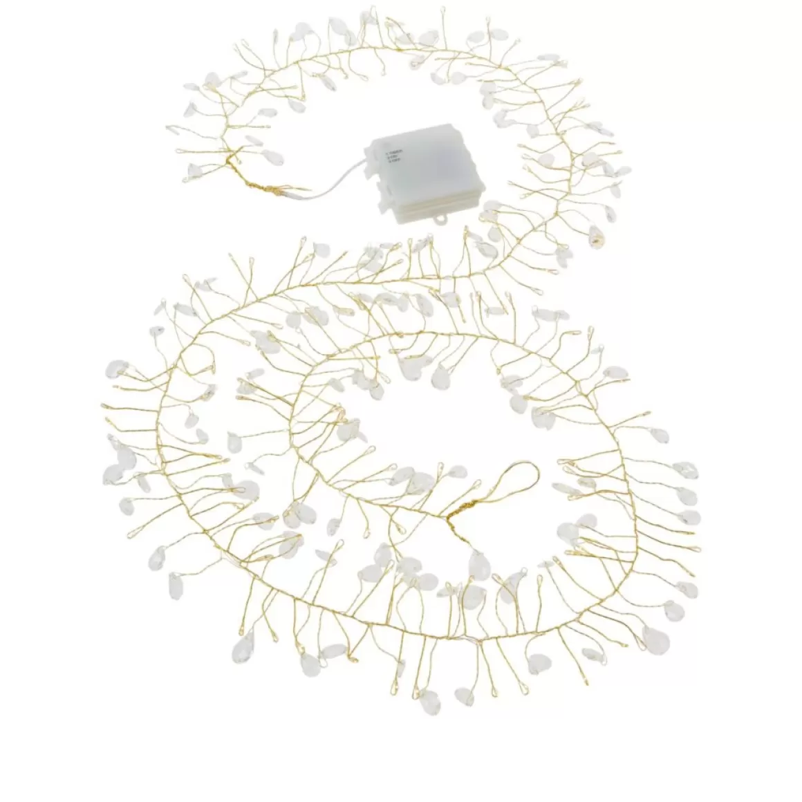 august & leo Set Of 2 Crystal Beaded Led Garlands With Timer