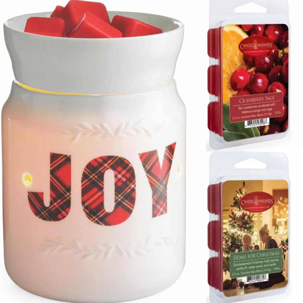 Candle Warmers Joy Wax Warmer With 2-Pack 2.5 Oz. Wax Melts