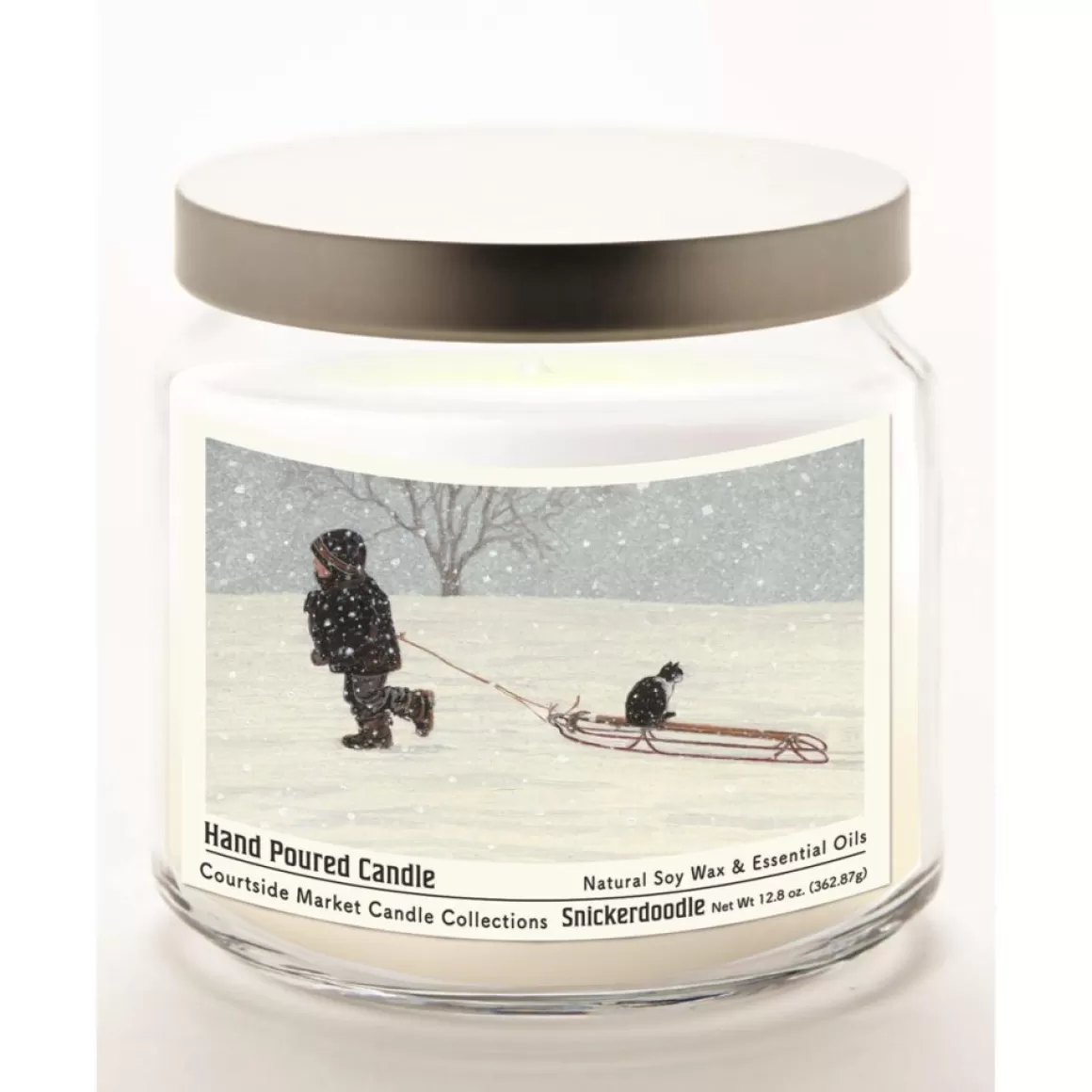 Courtside Market All Aboard Soy Candle In Glass Jar With Silver Lid