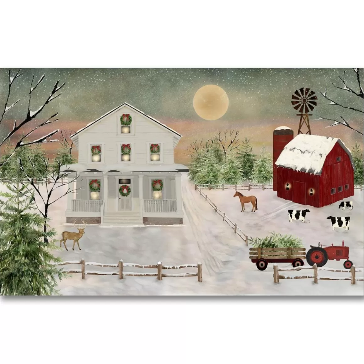 Courtside Market Christmas At The Shore 12X18 Wood Art