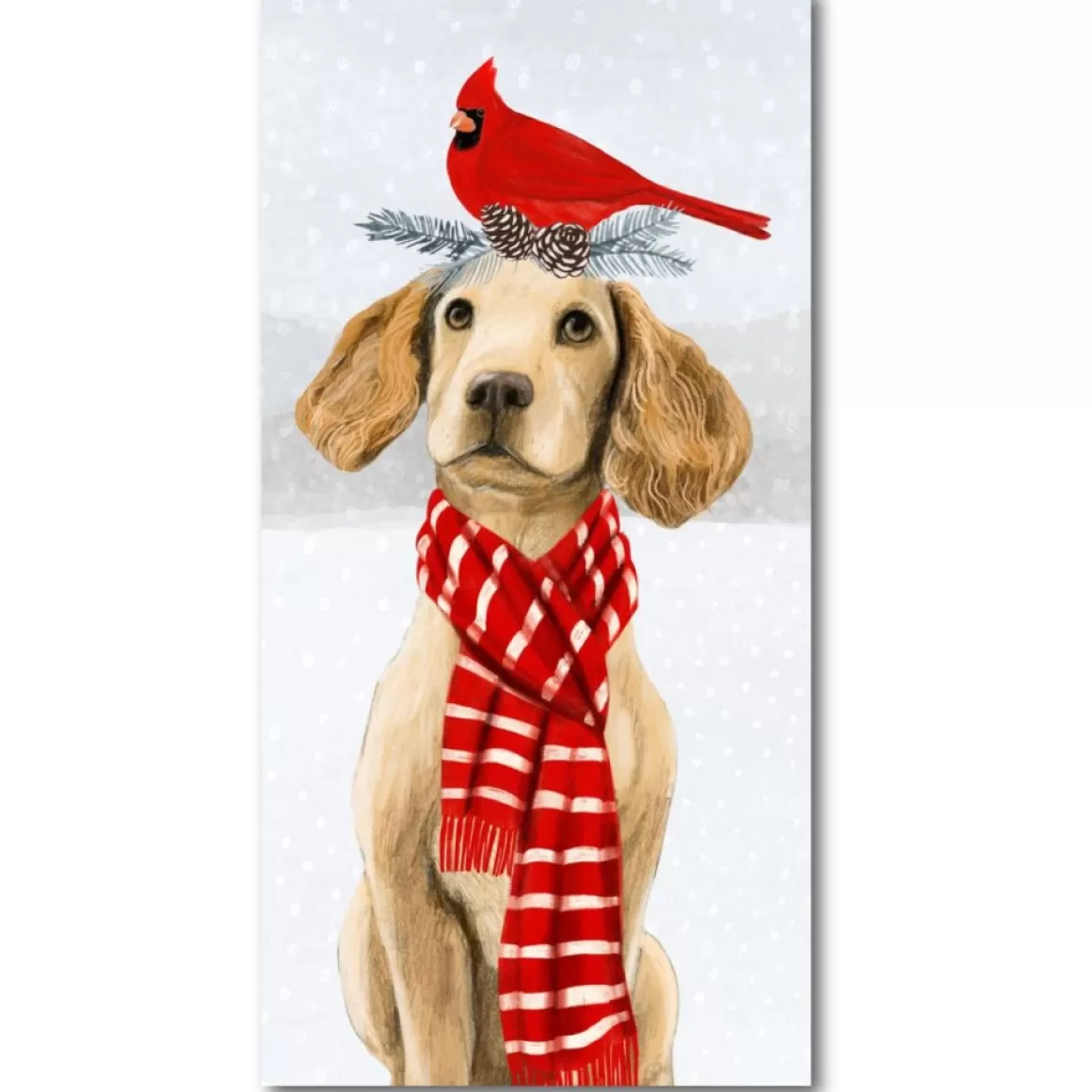 Courtside Market Christmas Dog Canvas Wall Art