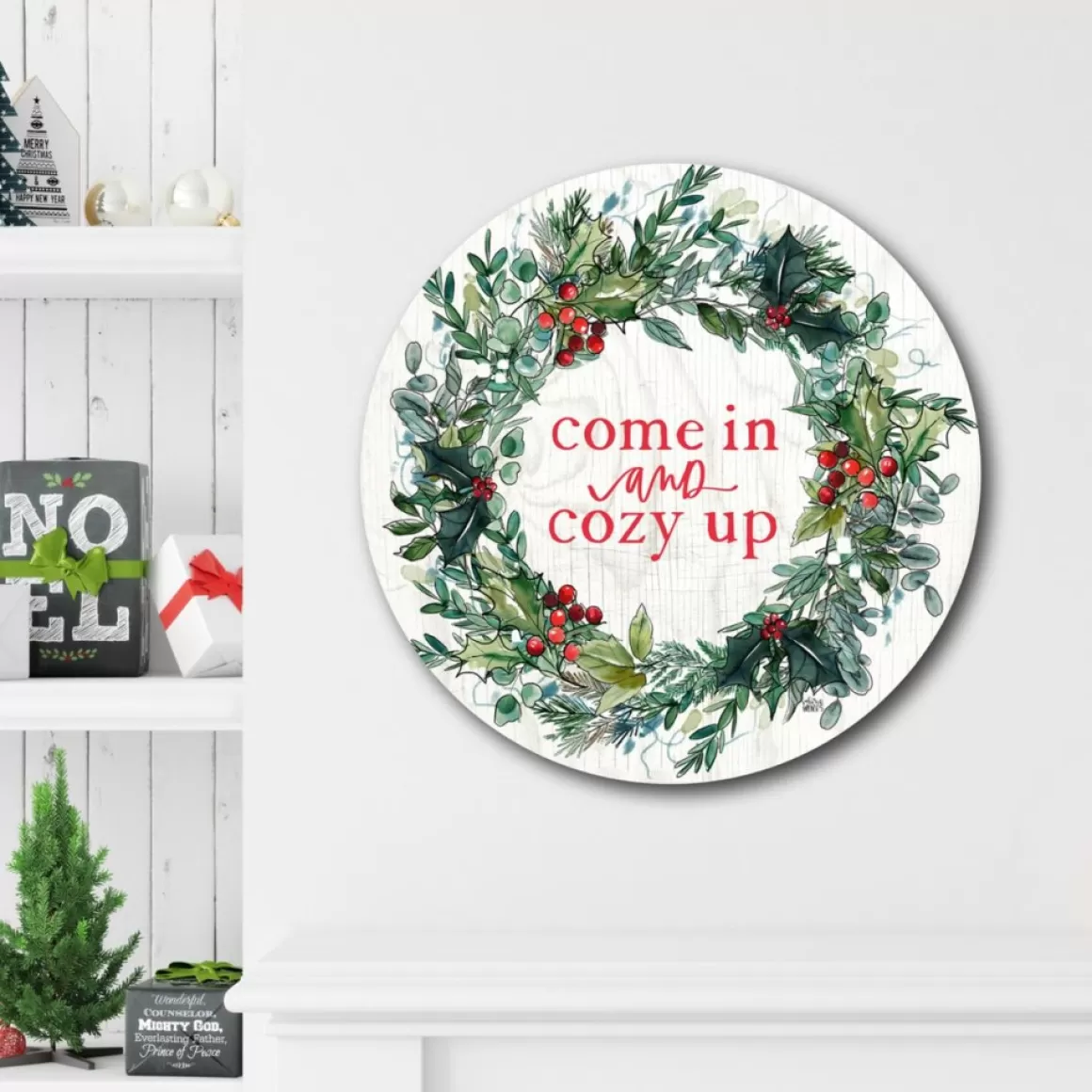 Courtside Market Come In And Cozy Up Reece 15"X15" Circular Board