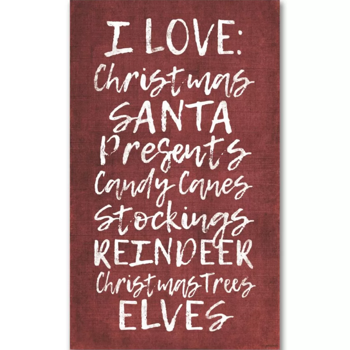Courtside Market I Love Santa Canvas Wall Art