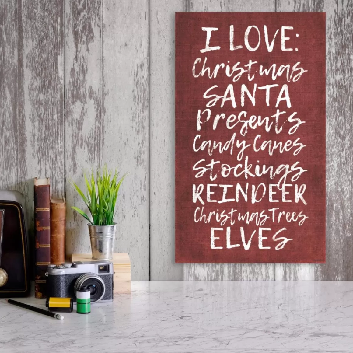 Courtside Market I Love Santa Canvas Wall Art