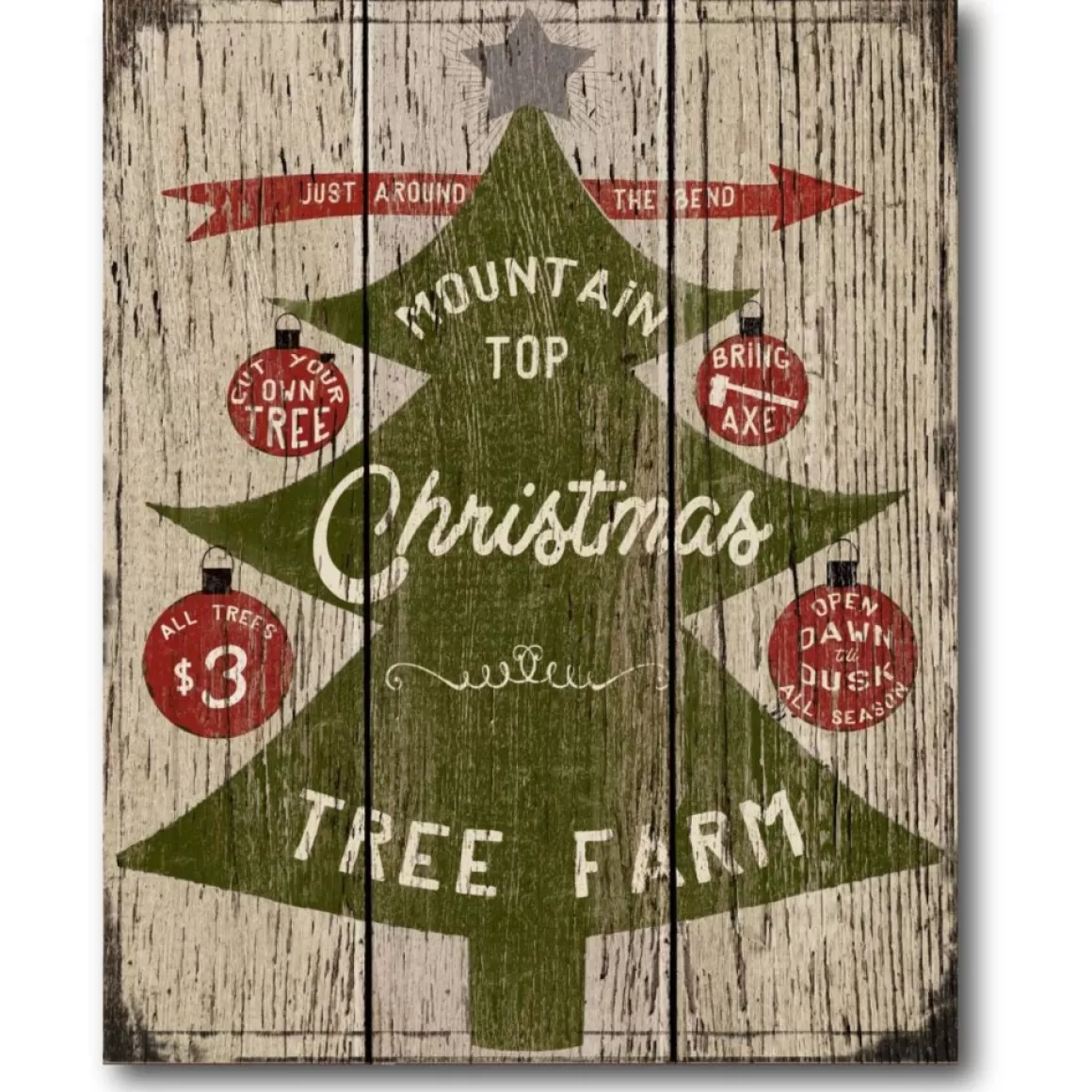 Courtside Market Mountaintop Christmas Canvas Wall Art