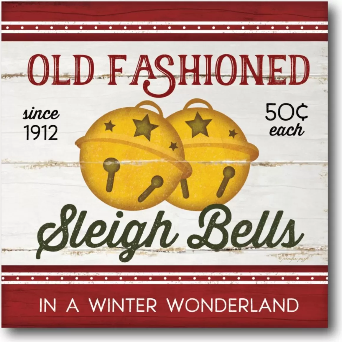 Courtside Market Sleigh Bells Canvas Wall Art