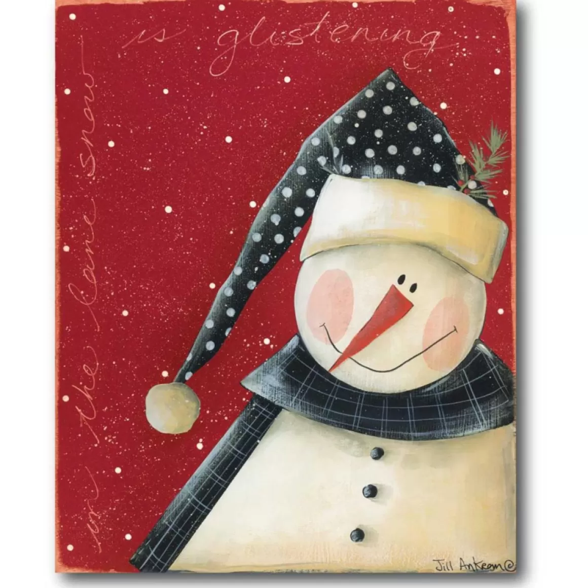 Courtside Market Snow Is Glistening 8"X10" Art Board Sign
