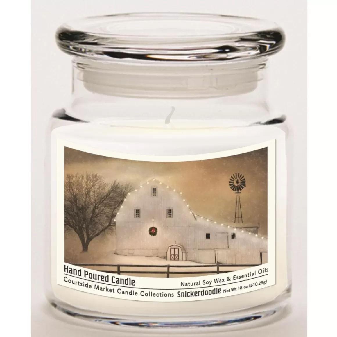 Courtside Market Soy Candle W/ Essential Oil + Lid- White Barn Holiday