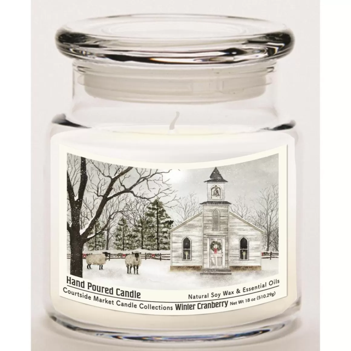 Courtside Market Soy Candle W/ Essential Oils + Lid - Christmas Chapel