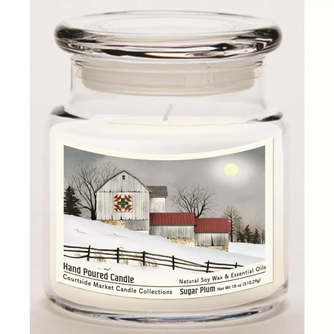 Courtside Market Soy Candle W/ Essential Oils + Lid - Quilted Barn