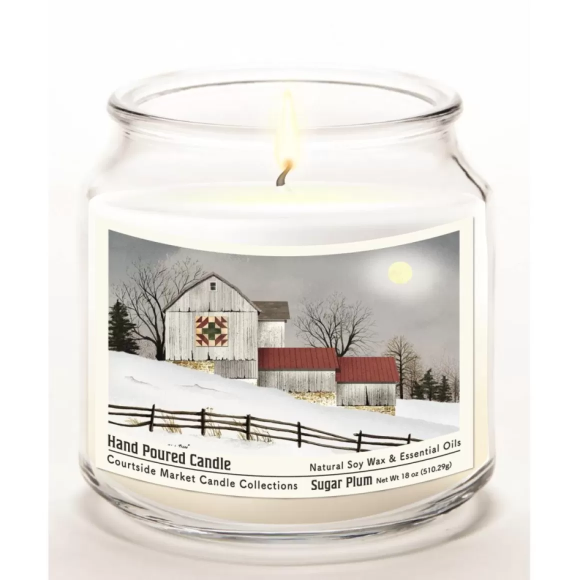 Courtside Market Soy Candle W/ Essential Oils + Lid - Quilted Barn