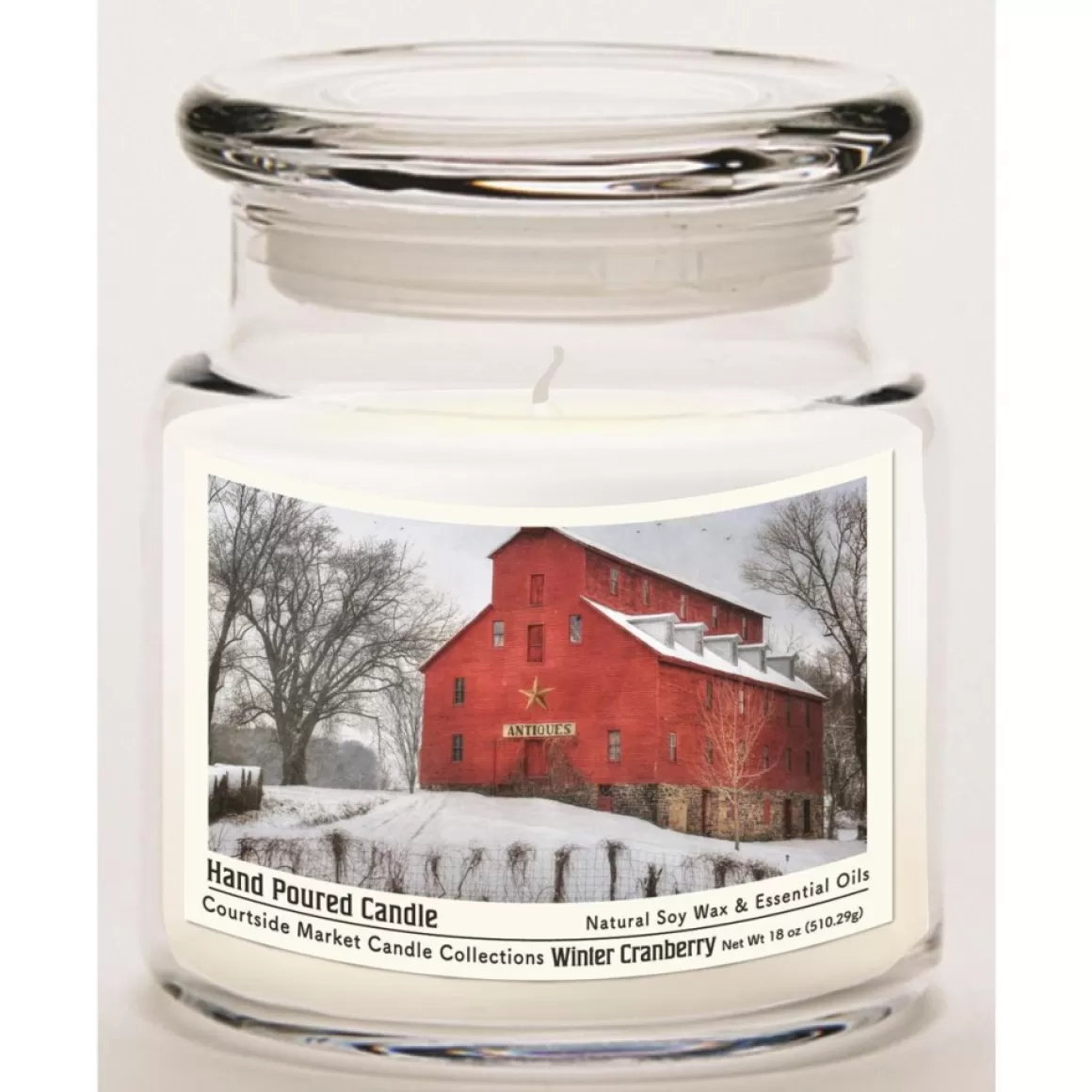 Courtside Market Soy Candle W/ Essential Oils + Lid - Snow At The Farm