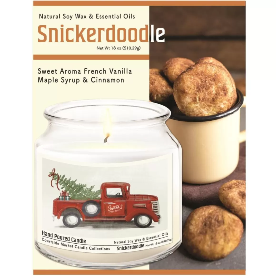 Courtside Market Soy Candle W/ Essential Oils + Lid- Santa's Tree Farm