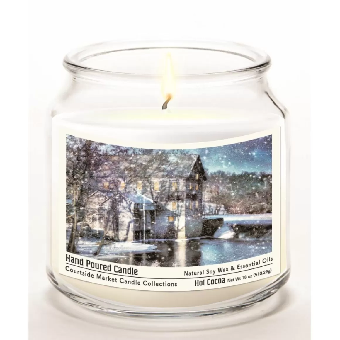 Courtside Market Soy Candle W/ Essential Oils + Lid- Winter Wonderland