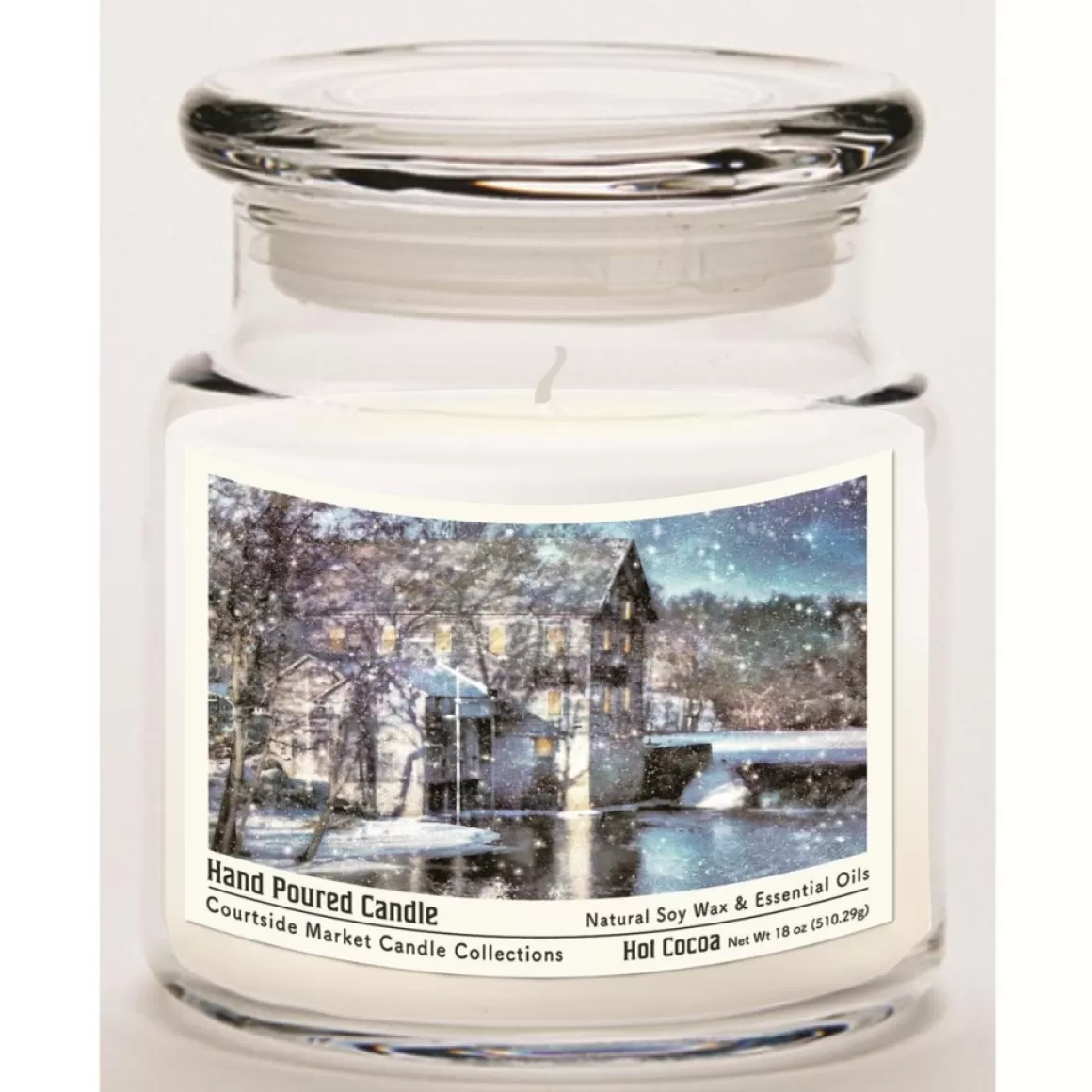 Courtside Market Soy Candle W/ Essential Oils + Lid- Winter Wonderland