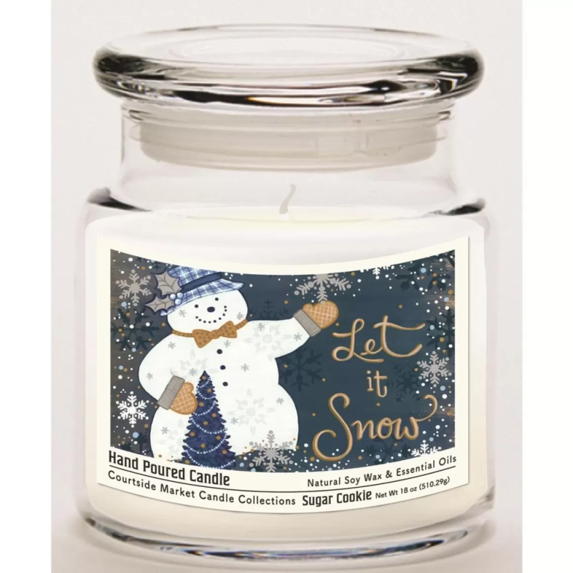 Courtside Market Soy Candle With Essential Oils + Lid - Let It Snow