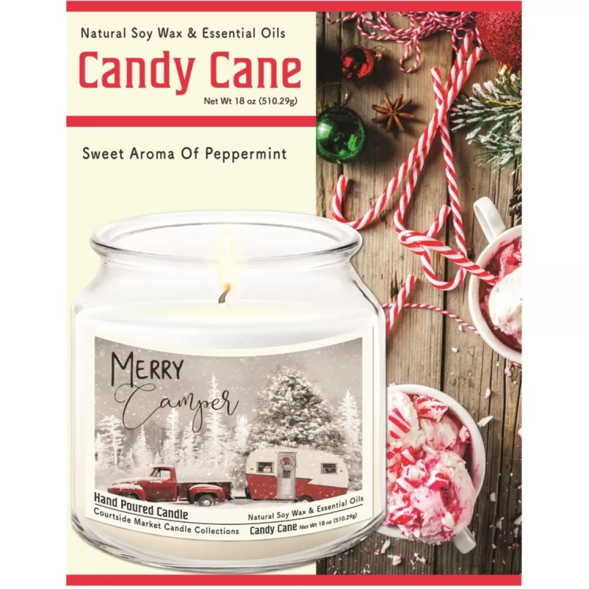 Courtside Market Soy Candle With Essential Oils + Lid - Merry Camper