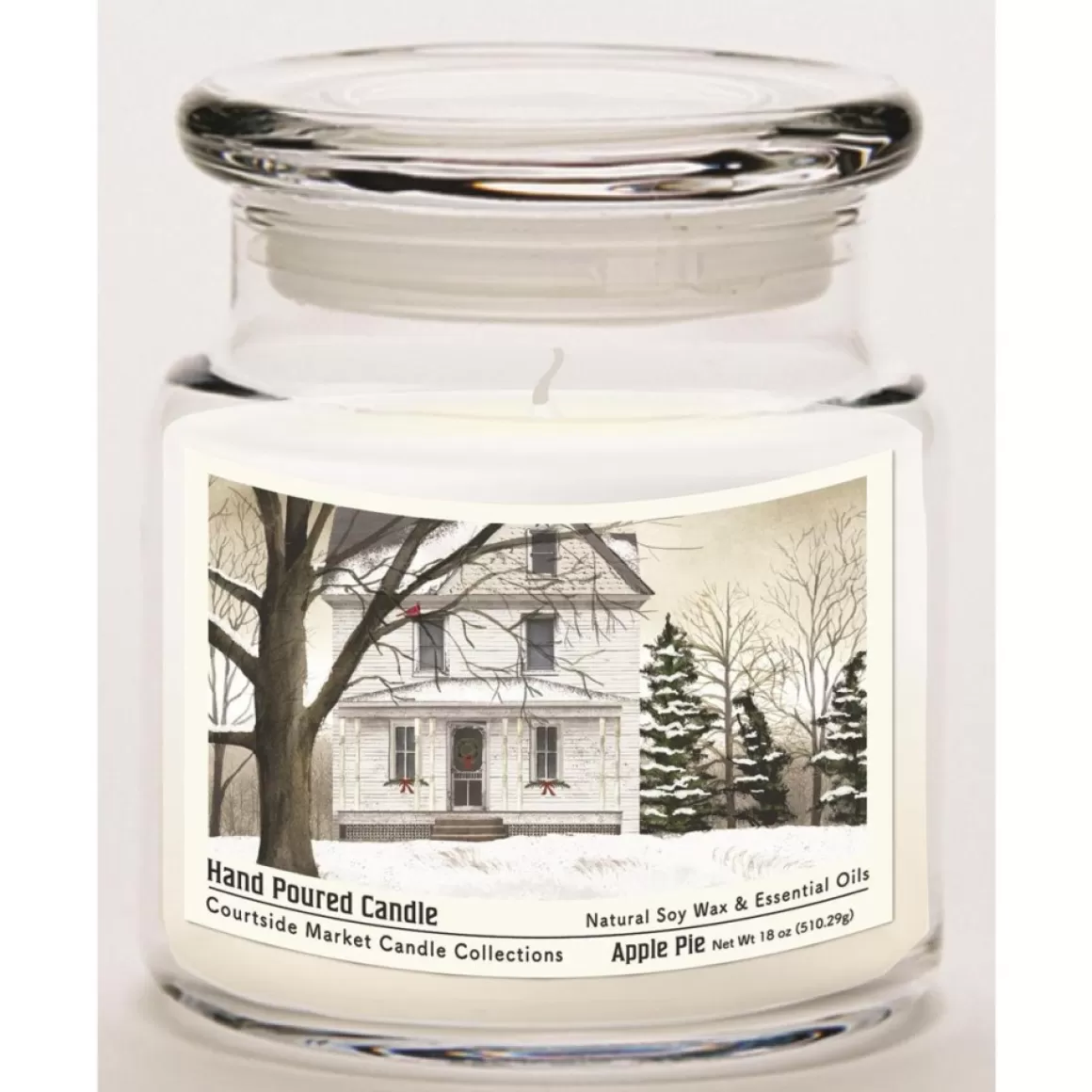 Courtside Market Soy Candle With Essential Oils + Lid- White Christmas