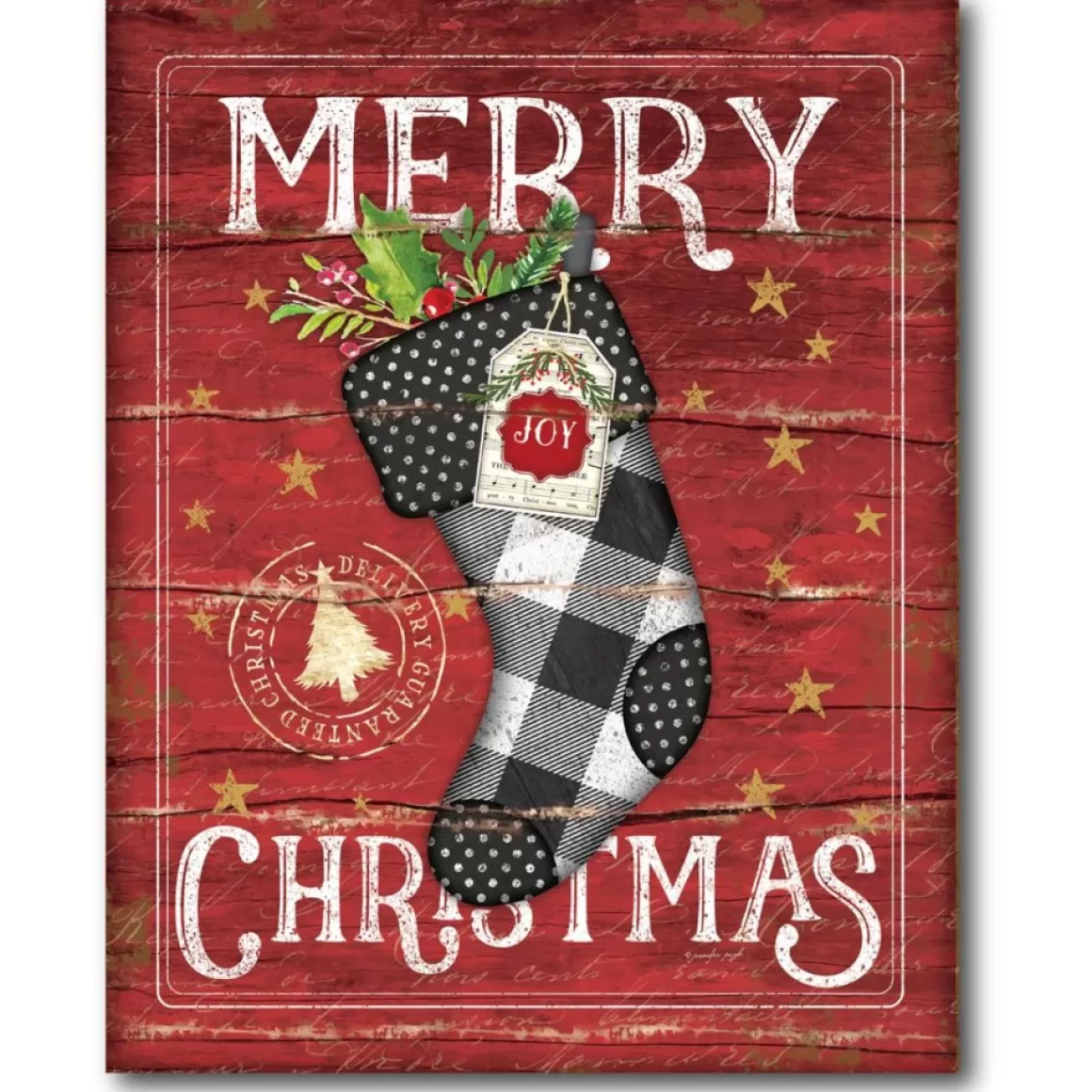 Courtside Market Stocking Joy 8"X10" Board Sign