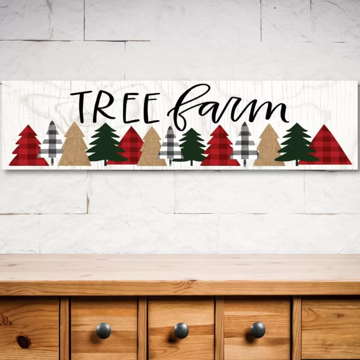 Courtside Market Trees Farm 6"X24" Board Panel