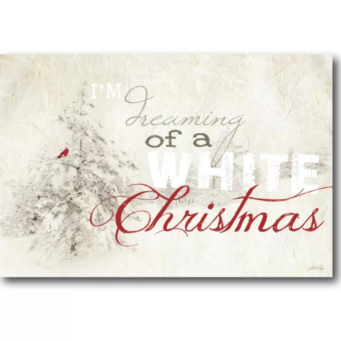 Courtside Market White Christmas Canvas Wall Art