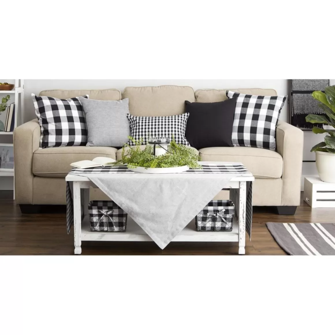 Design Imports Buffalo Check Pillow Covers Set Of 2