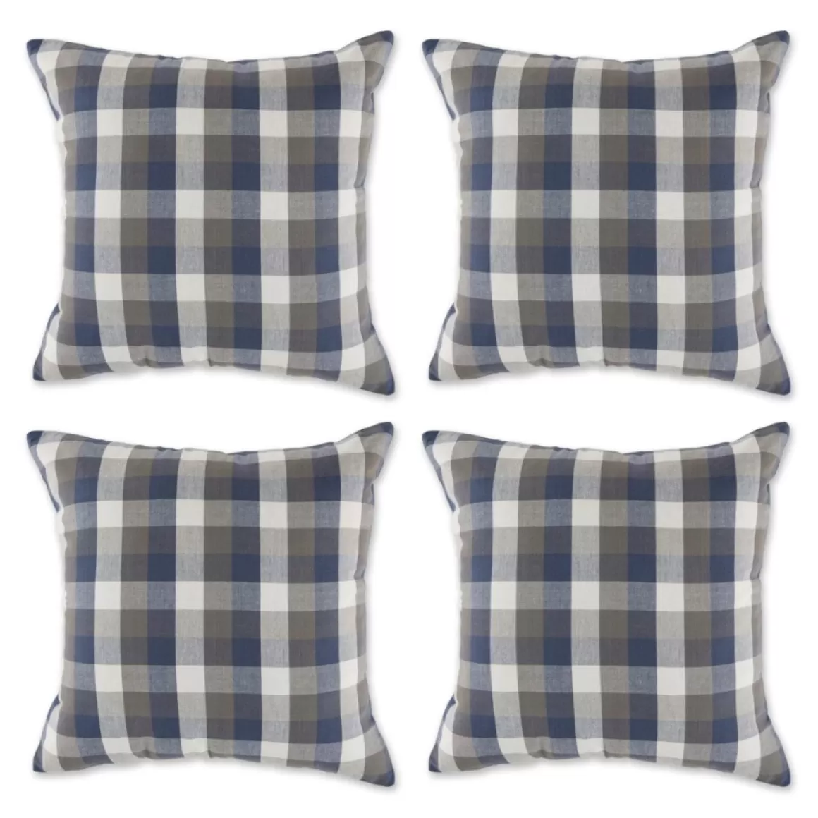 Design Imports Checkered Pillow Covers 18X18 Set Of 4