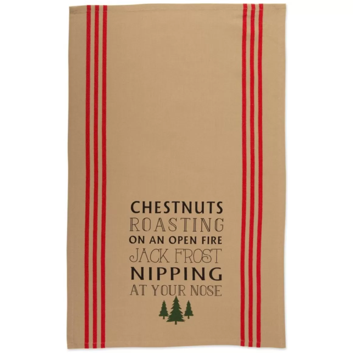 Design Imports Holiday Stag Christmas Print Kitchen Towel Set Of 3