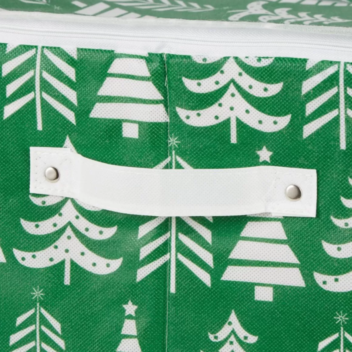 Design Imports Triple Christmas Tree Print Ornament Storage Bin, Large