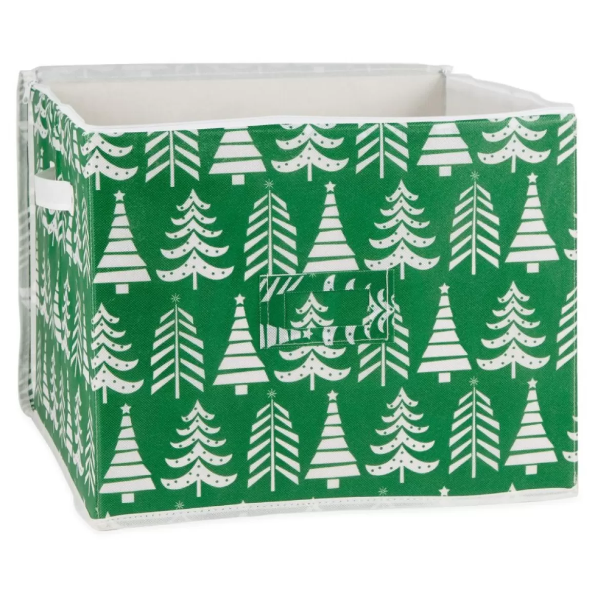 Design Imports Triple Christmas Tree Print Ornament Storage Bin, Large