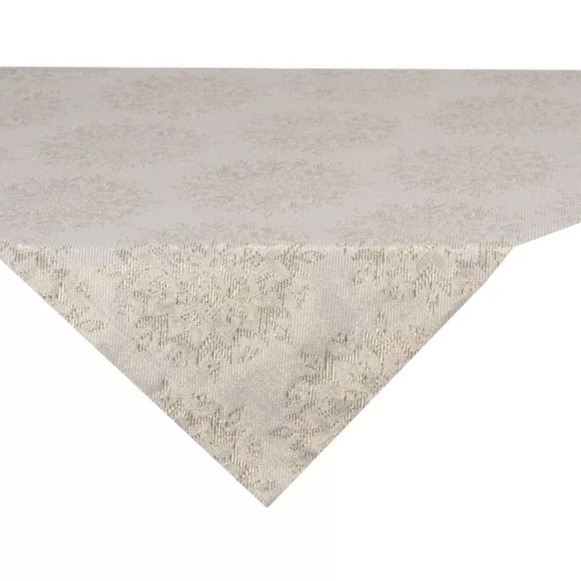 Design Imports Winter Sparkle Jacquard Metallic Square Table Topper